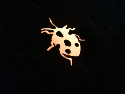 Saw Pierced Copper Beetle Pin