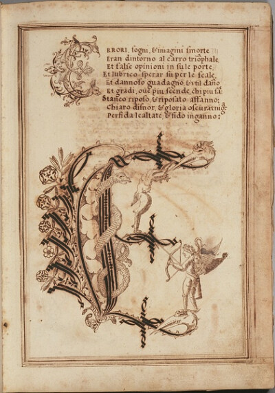 Letter &#39;E&#39; - Opera dianto nella quale vedrete molte caratteri di lettere - Antonio Schiratti - 1600-1615