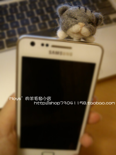 古怪猫 羊毛毡 戳戳乐 iphone4s/其他机型 防尘塞 diy