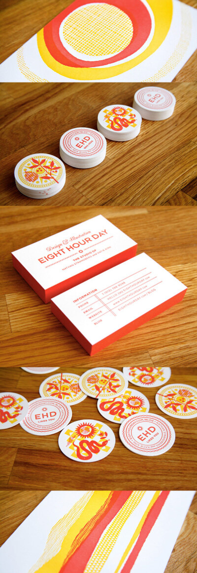 Eight Hour Day's Colorful Business Cards