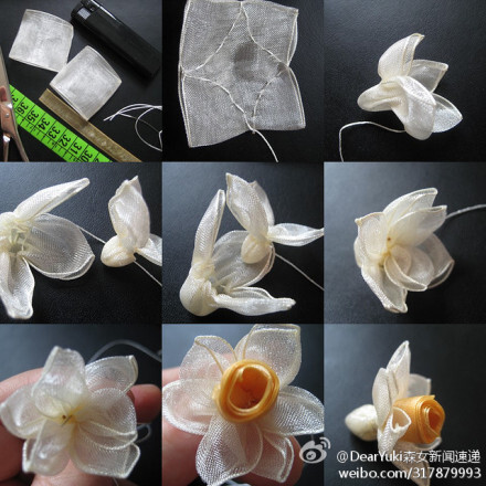 简单的手工花朵，很美。