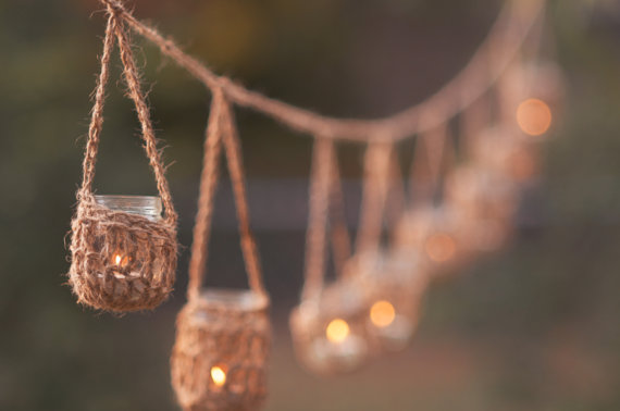 Garland of Rustic Mason Hangers