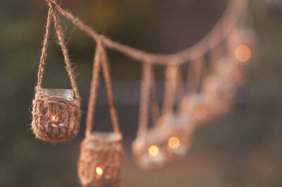 Garland of Rustic Mason Hangers