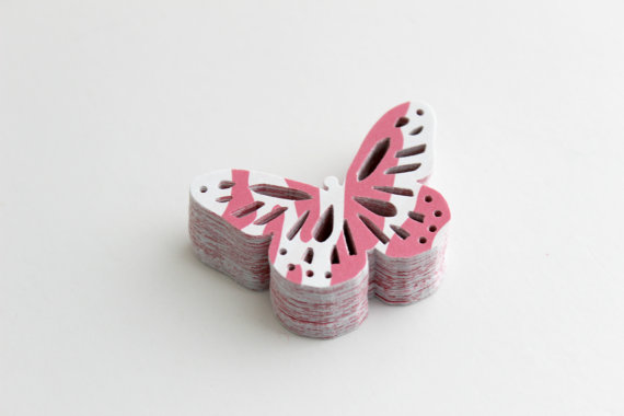 Modern Pink Butterfly Die Cuts - Pink Valentine Set