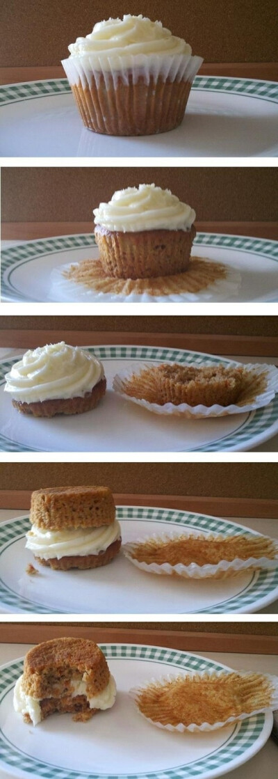 The right way to eat a cupcake: