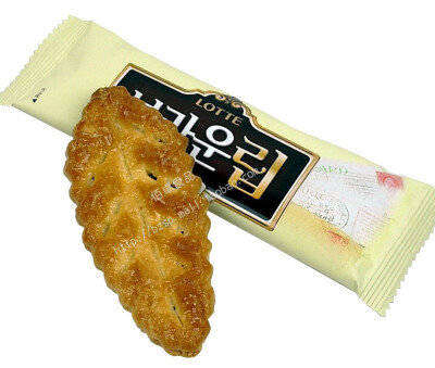 进口零食 韩国乐天蜂蜜树叶饼干 韩国饼干 蜂蜜烘烤克