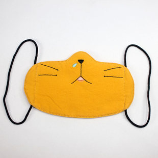手工布艺 个性韩国时尚纯棉 猫咪日本卡拉猫口罩 成人
