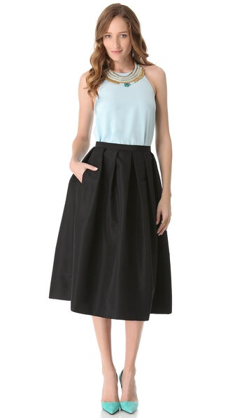 Tibi Silk Faille Skirt