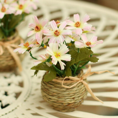 玛格丽特雏菊小花艺仿真花套装花艺假花干花绢花共两款