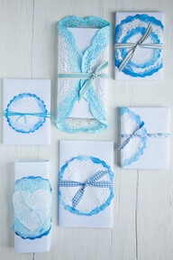 watercolor doilies