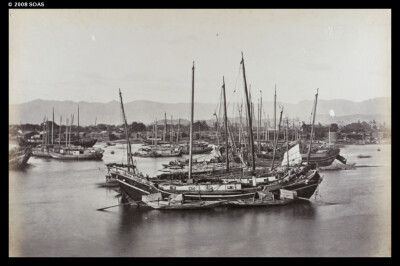 Ships in harbour, Foochow 1880s