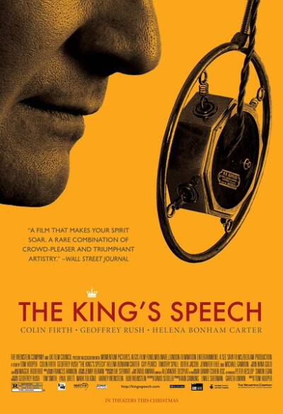 【国王的演讲 The King's Speech(2010)】以小碎片讲故事，平静低敛，而铮铮音符清而楚。★★★★★