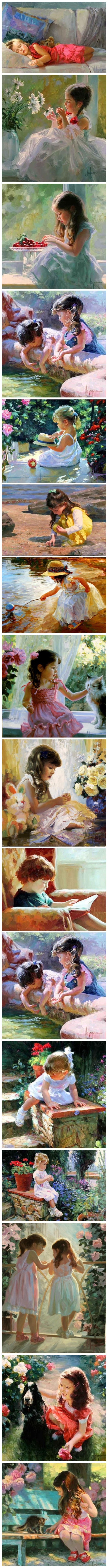 充满童真的年代 Children Paintings by Vladimir Volegov。