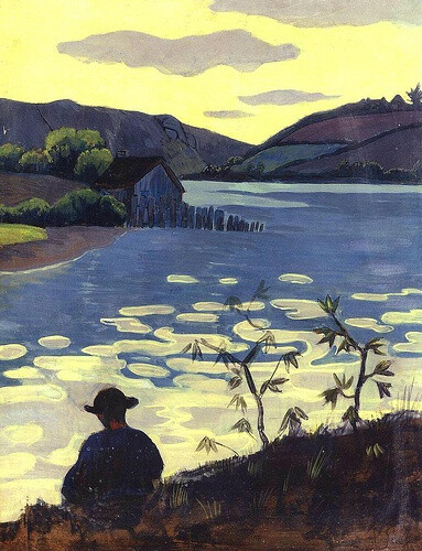 Serusier, Paul le (French, 1864-1927) - Fisherman on the river Laita -1890
