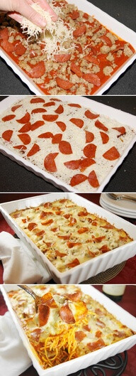 Spaghetti Pizza Casserole