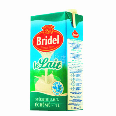 Bridel金章 超高温灭菌脱脂牛奶 1L 法国进口