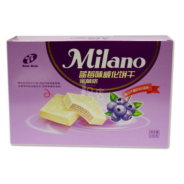 Milano蜜兰诺 蓝莓味威化饼干 156g 台湾地区进口