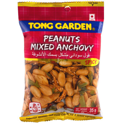 Tong Garden东园 泰式香料鱼干混合花生 35g 泰国进口