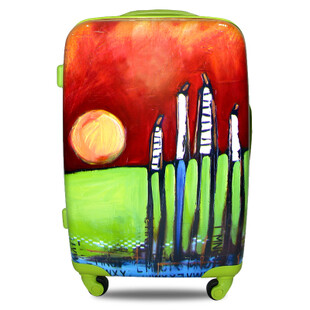 油画万向轮 超轻拉杆箱/手提拉箱伸缩