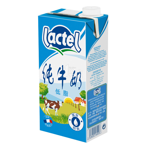 lactel兰特总统低脂牛奶利乐装1l法国进口