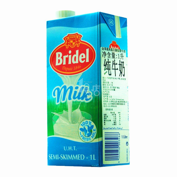 Bridel金章 超高温灭菌低脂牛奶 1L 法国进口