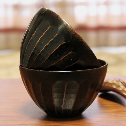 手工制作 酸枣木生漆龟甲纹实木碗 米饭碗味增汤碗