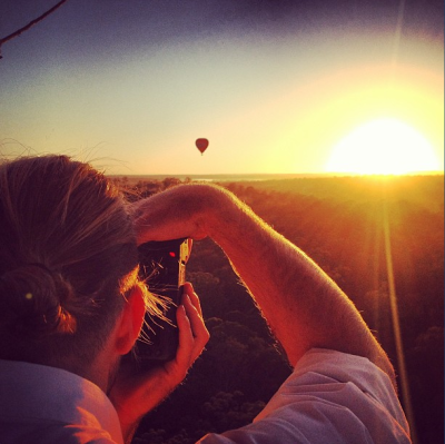 Hot air ballooning at sunrise!