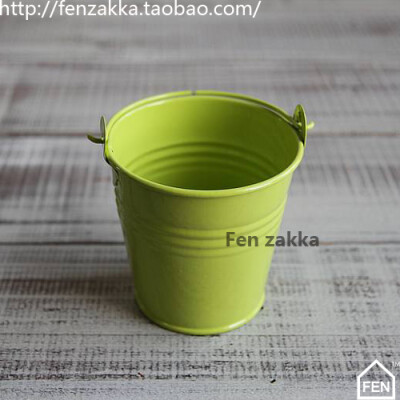 FEN ZAKKA 杂货 小铁桶(黄绿色)