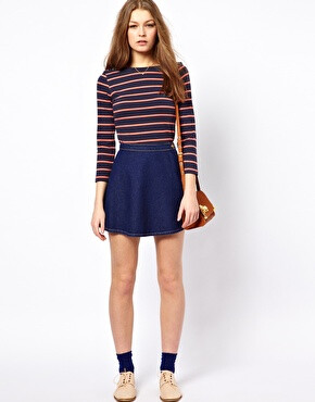 Image 4 of A Wear Boat Neck Stripe Top