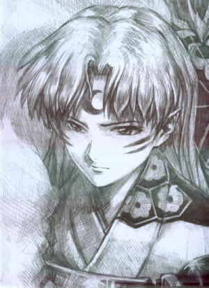 动漫铅笔画--杀生丸