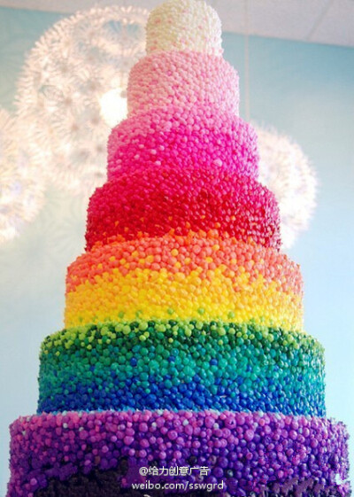 彩虹大蛋糕...！！太炫了！