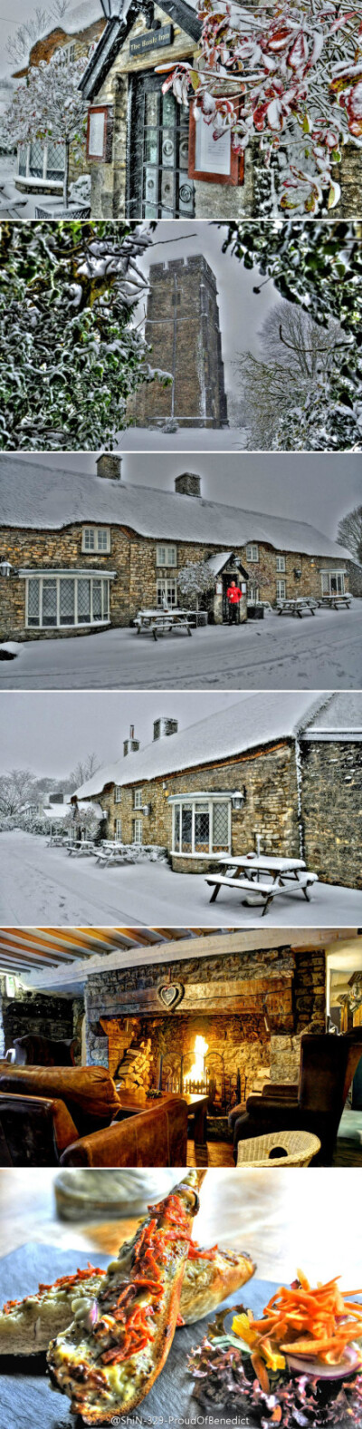 #sherlock# 202的獵犬拍攝地: The Bush Inn. 早前英國下了大雪, 看著這樣被雪覆蓋的畫面, 別有一番風味. Wonderful ! (最後一張真不是故意的