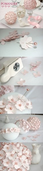 非常简单DIY粉色小花球_DIY little pinkish floral ball