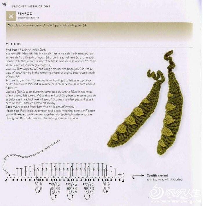 荷蘭豆鈎針圖解
