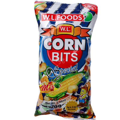 W.L.Foods威廉 特制什锦烤玉米粒 含花生和豌豆 70g 菲律宾进口