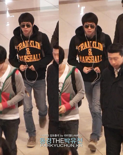 朴有天机场潮流时尚之路