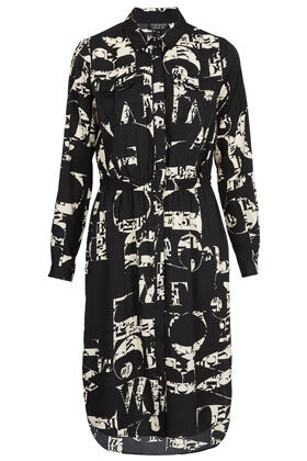 Letter Print Shirtdress