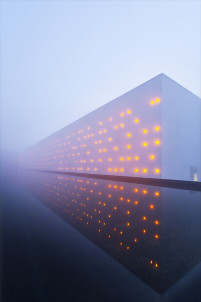 Ludon Vinery @ Ludon-Médoc / Francia / 2010 by agence BAGGIO-PIECHAUD architect，真的很美，感觉建筑师就是为这天气情况而设计！