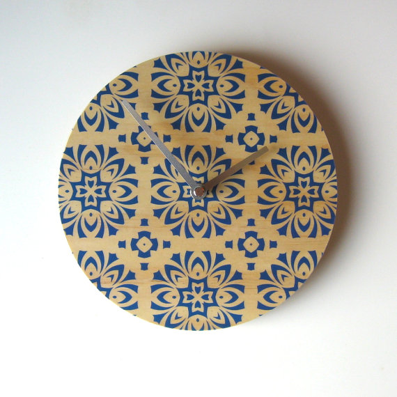 Objectify Blue Tile Wall Clock