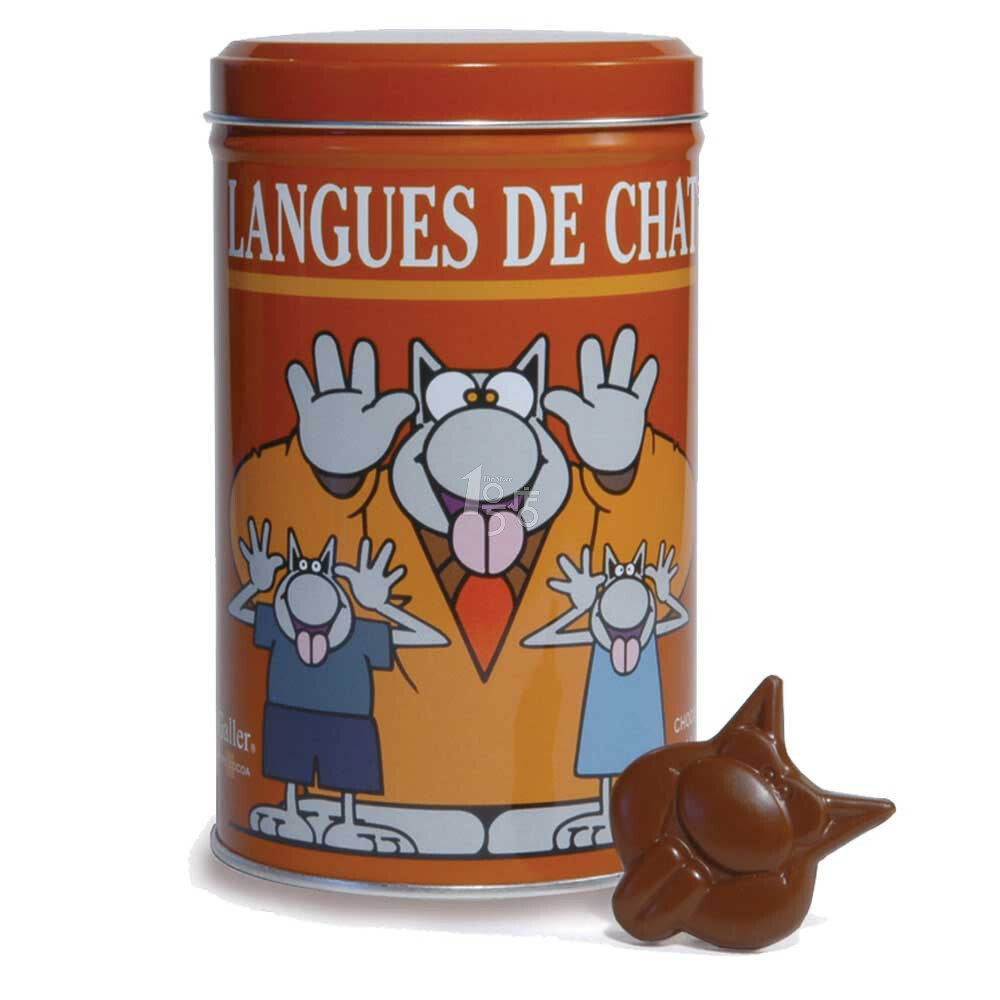 加力猫猫舌夹心巧克力听装巧克力190g比利时进口