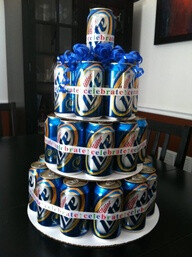 Beer Cake - in grooms room as a surprise. You will be the best bride ever.