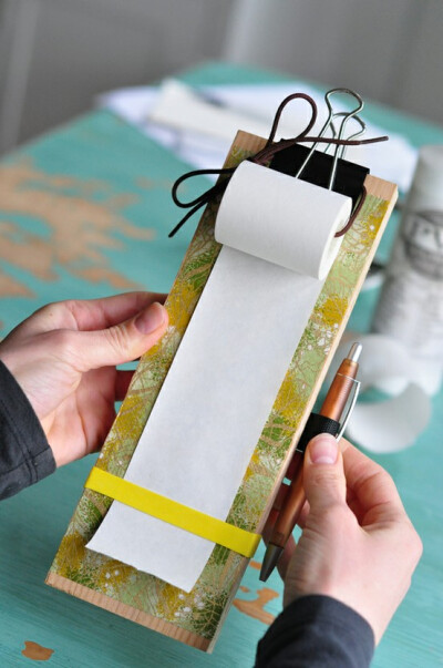 DIY: hanging notepad 好主意！