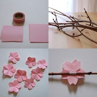 paper cherry blossoms