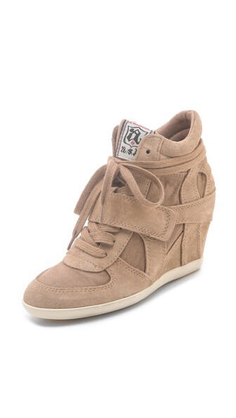 Ash Bowie Suede Sneakers with Hidden Wedge