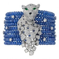 cartier bracelet sapphire beads diamond emerald