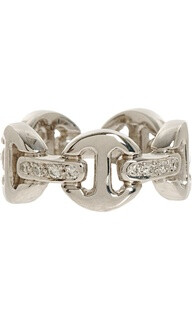 Love this ...HOORSENBUHS White Gold & Diamond Large Dame Tri-Link Icy Bridge Ring