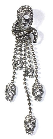 Diamond Skull Earring