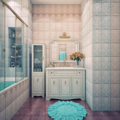 卫生间 清新图片来自天蓝蓝在浴室也可以既漂亮又实用的分享