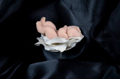 2 1/4 inch mini Polymer clay baby girl and clay Rose a unique baby shower gift idea(收集自LittleFeetNursery的Etsy店)