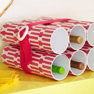 Use PVC pipe to make an inexpensive bottle rack or art supplies holder. Get instructions here: http://www.bhg.com/decorating/do-it-yourself/accents/diy-storage-for-every-room/?socsrc=bhgpin113012bottlerack#page=19